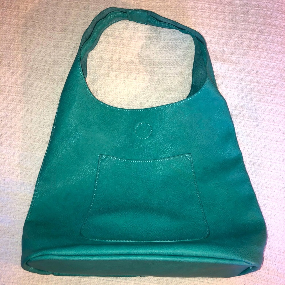 NWT Vegan Leather Joy Susan 2 in 1 turquoise Classic Hobo Bag